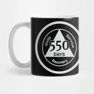 550 Days Sober - Recovery - Alcoholics Anonymous Recovery Sober - Sober Since - AA Tribute - aa Alcohol - Recovery Tribute - sober aa sobriety addiction recovery narcotics anonymous addiction drugs mental health Mug